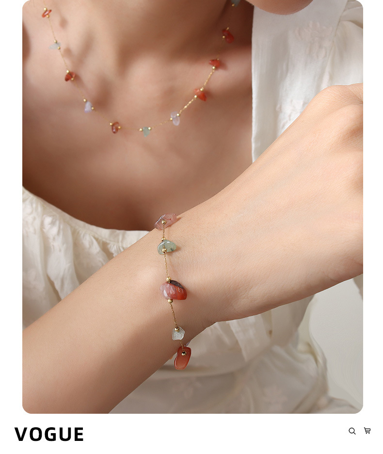 Fashion Colorful Titanium Steel Bracelets Necklace