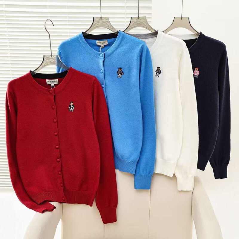 2026 New Autumn Women's Clothing College Style Casual Embroidered Knitwear Round Neck Sweater Cardigan Ttck2652C2K 2026 New Autumn Women's Clothing College Style Casual Embroidered Knitwear Round Neck Sweater Cardigan Ttck2652C2K