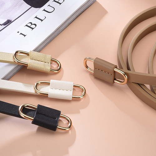 Spring and summer new belts for women, fashionable, simple and versatile dresses, matching clothing, waist-cinching knotted thin belts wholesale