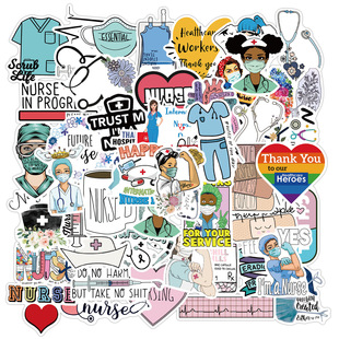 50 International Nurses' Day Graffiti Stickers Decorative Luggage Motorcycle Trolley Case Notebook DIY Waterproof Stickers