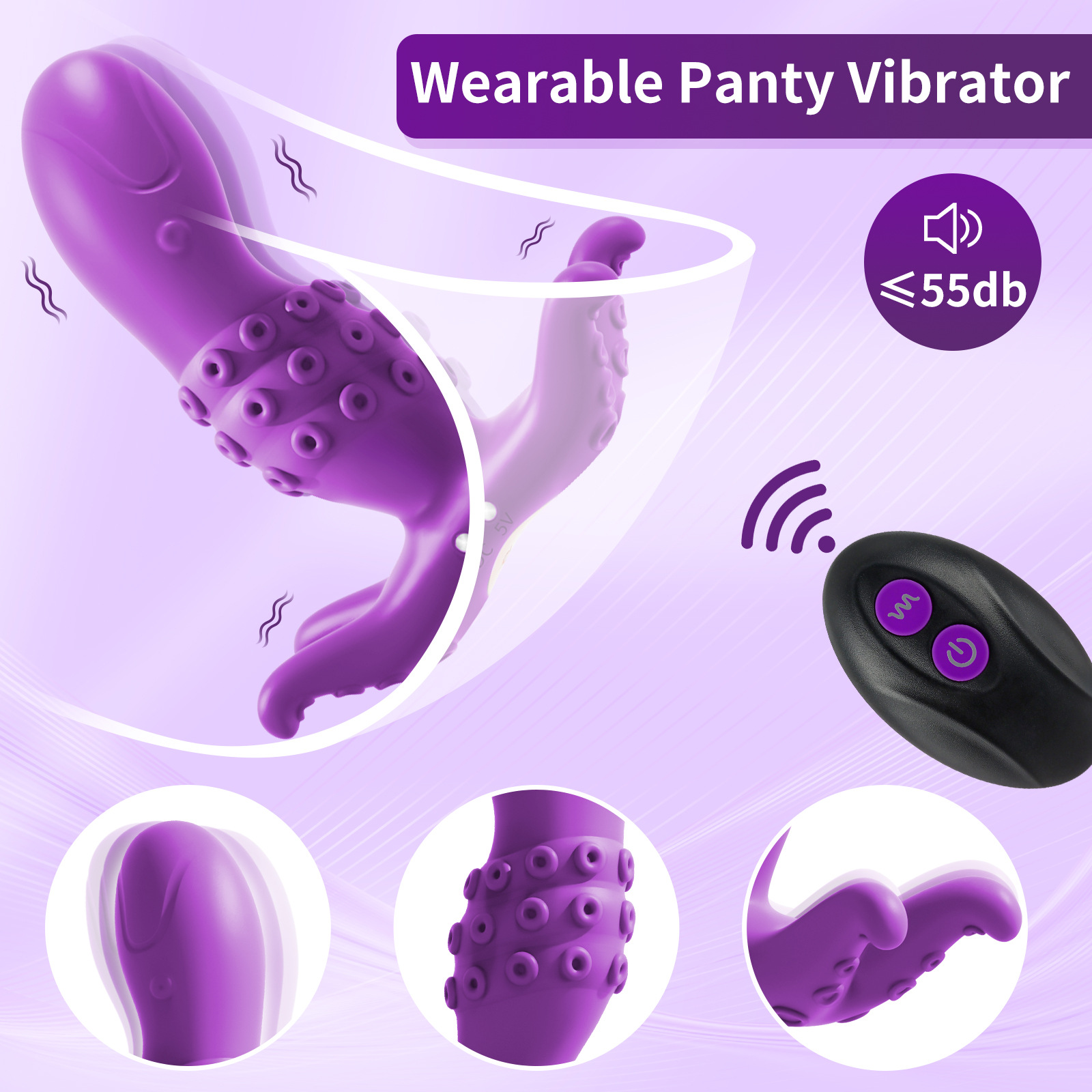 Huan Ai Octopus Wear Wireless Remote Control Vibration Female Masturbator Sex Toy Female Wear_voghion.com