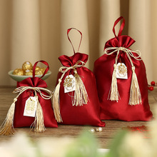 糖袋结婚礼喜糖袋中式手提糖果包装袋婚庆用品批发免折叠喜糖袋子