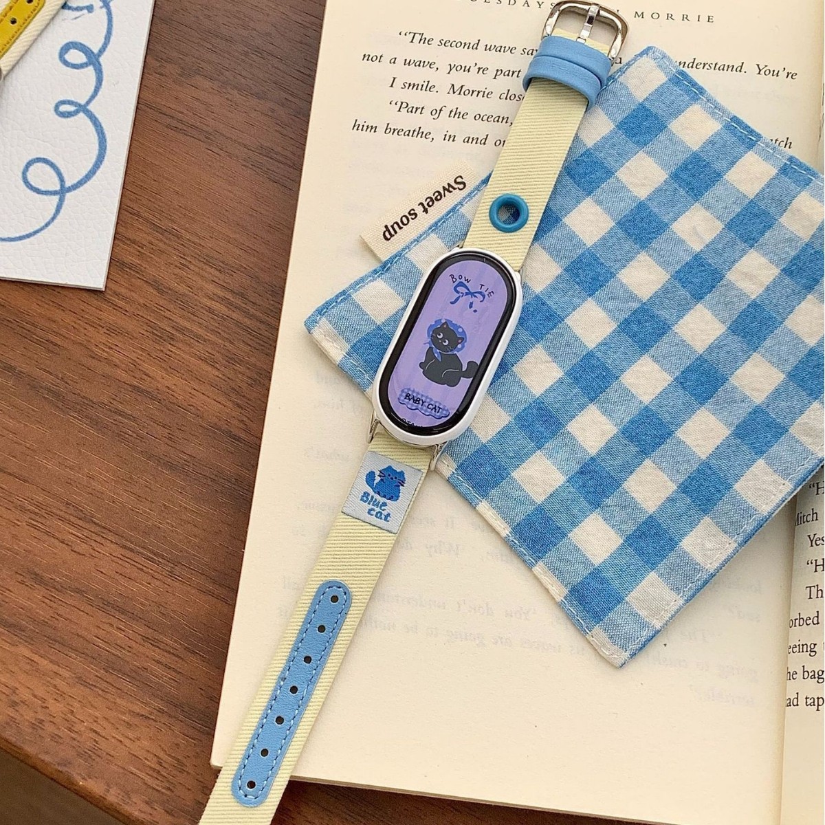 Personalized Sticker Color Matching Denim Strap Suitable for Xiaomi 8/9/10 Strap Redmi Huawei Fit4/3Gt6/5/4