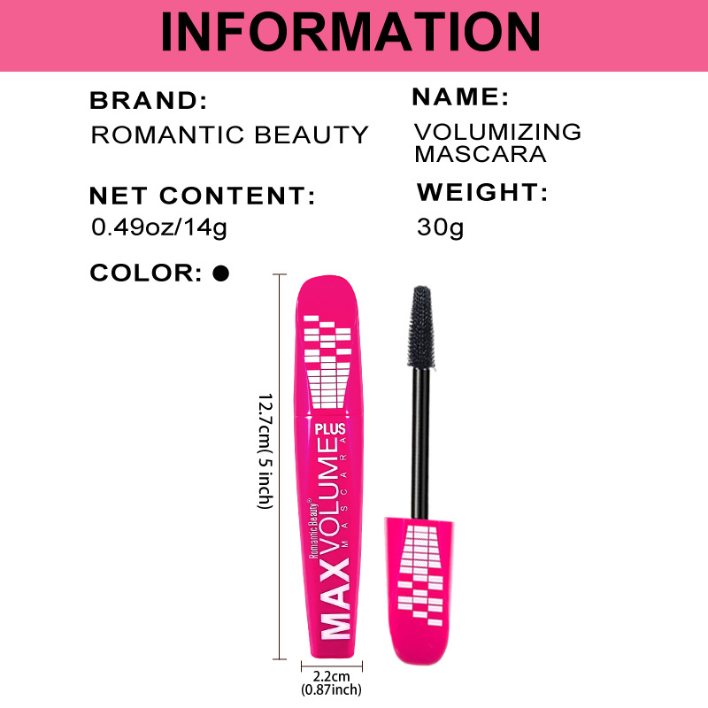 Transfronterizo tubo rosa máscara delgada y densa maquillaje de ojos curvación natural maquillaje de color no es fácil de atemorizarse máscara de base para mujeres