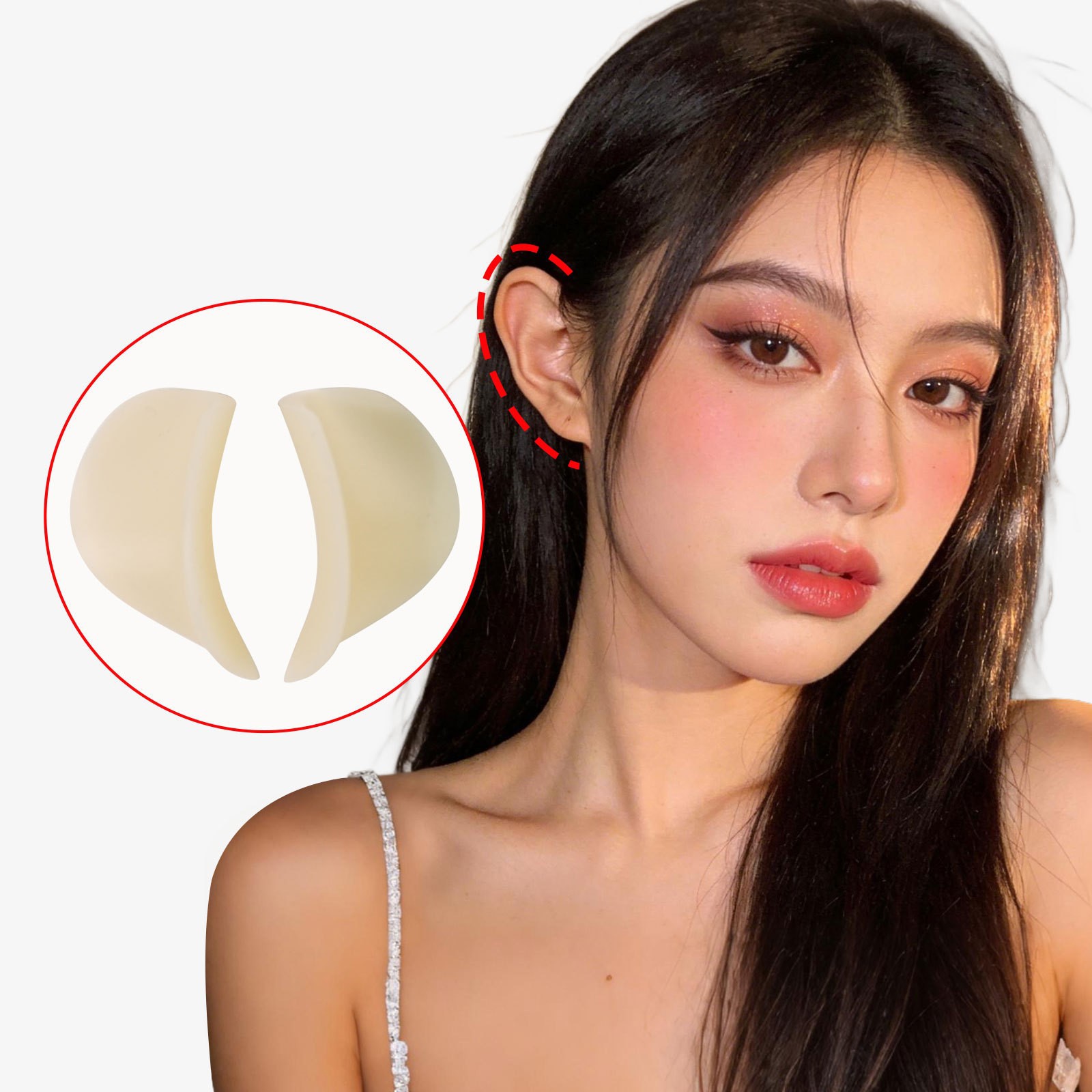Hot-Selling 5D Three-Dimensional Silicone Elf Ear Patches, Strong Support, Painless, Face-Slimming Ear Shaping Tool, Traceless Ear Patches