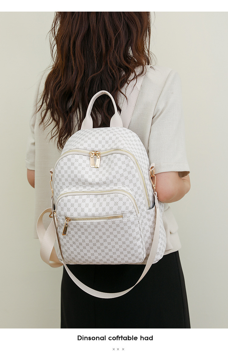 Women's Gender Waterproof 16 Inch Argyle Casual Travel Women's Backpack