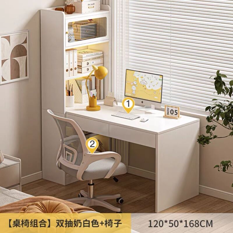 Desk Bookcase Bookshelf Integrated Corner Student Bedroom Home Simple Writing Desk Desktop Computer Desk Table