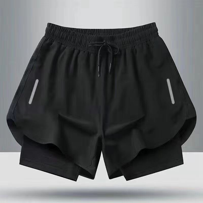Running Shorts for Men, Sports Track and Field Marathon Loose Quick-Dry Anti-Exposure Lining Training Fitness Gear Three-Quarter Shorts
