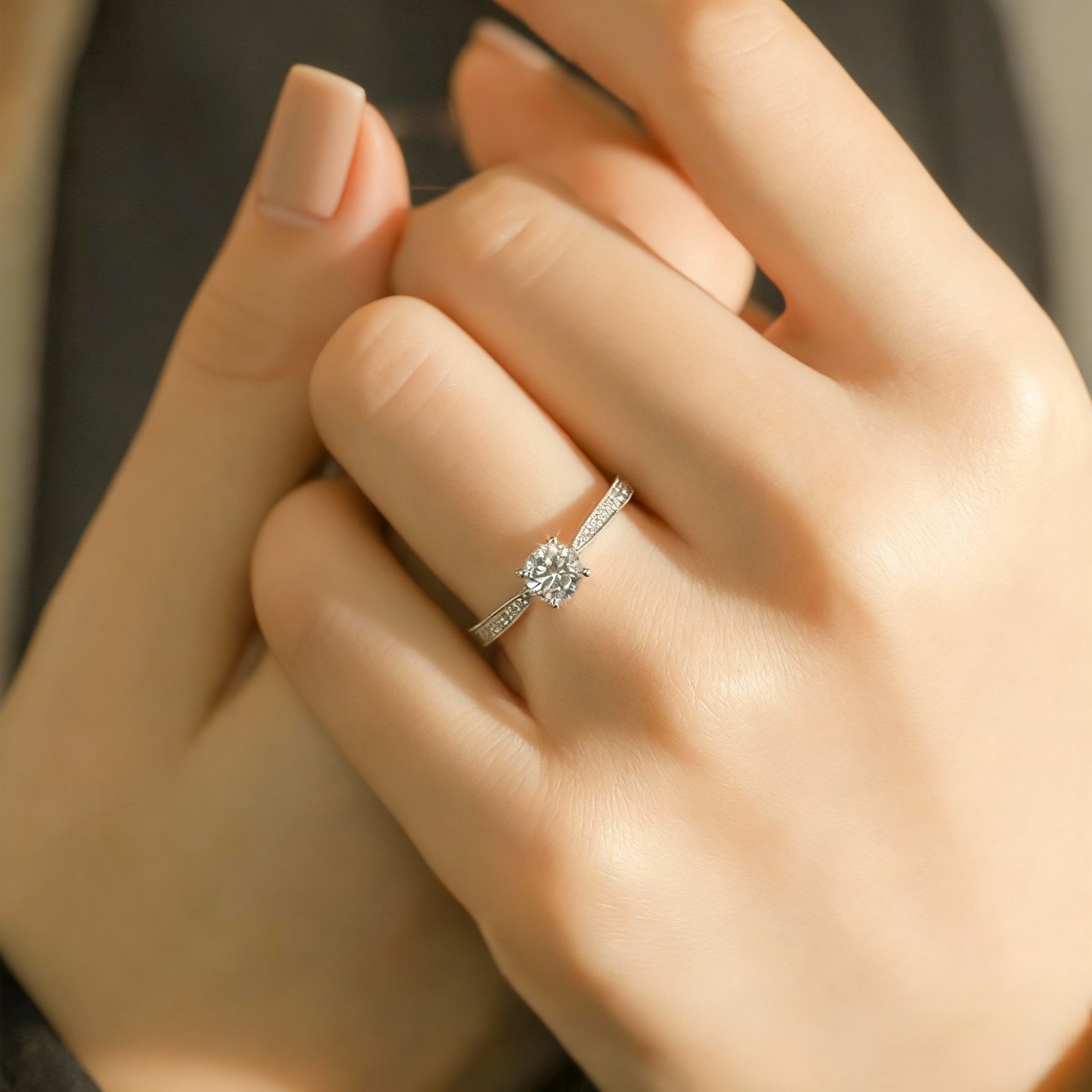 Universal ring with stone stainless steel with zircon