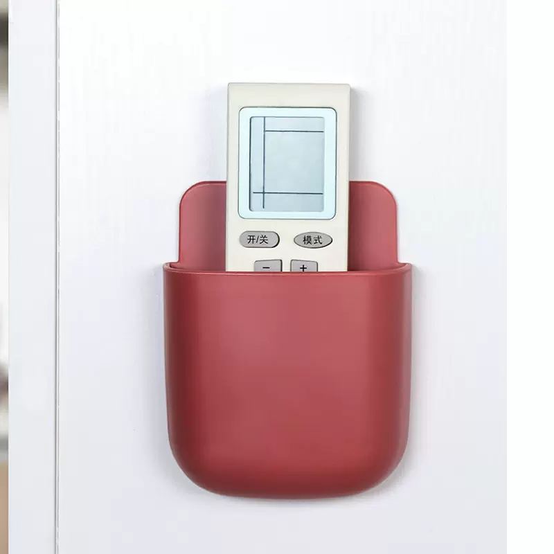 免打孔遥控器收纳盒壁挂式家居生活日用品多功能收纳盒手机置物架