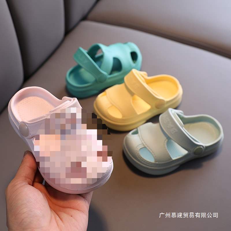 Children's Croc Shoes Summer Boys Baby Non-Slip Soft Sole Beach Shoes Girls Infants Cartoon Children's Sandals and Slippers