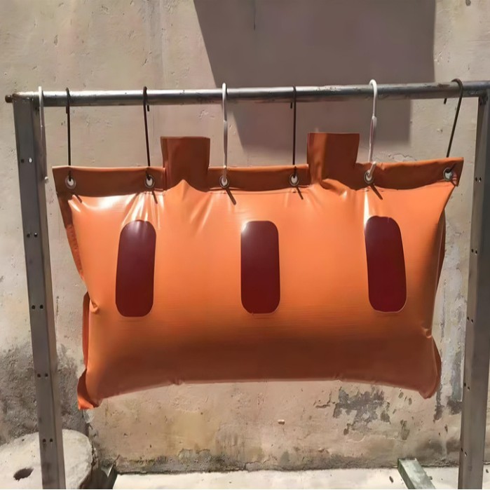 Bolsa de agua a prueba de explosiones para minas de voladura GD80 plástico a prueba de explosiones recubierto de tela 80L bolsa de agua a prueba de explosiones para túneles mineros