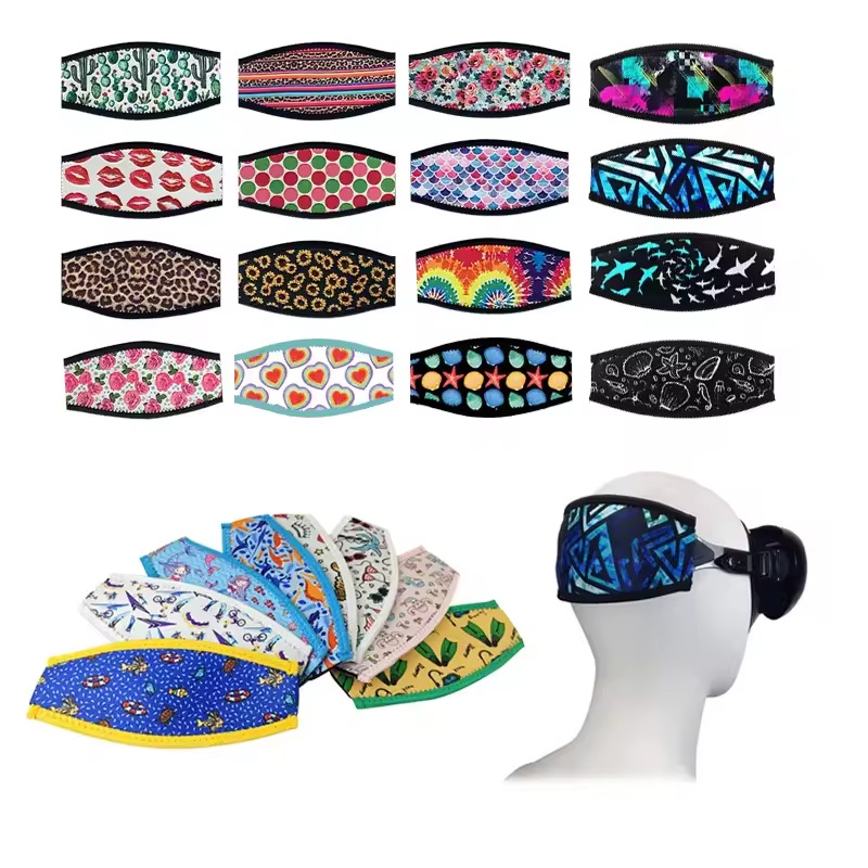 Material de buceo máscara de neopreno correa de máscara impermeable correa de fijación de cabello para snorkeling anti-caída correa de gafas de baño