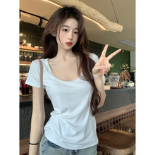 2026�ļ�Ůװ�����¿�����Բ�촿ɫ�̿����¶���T��һ�������羳