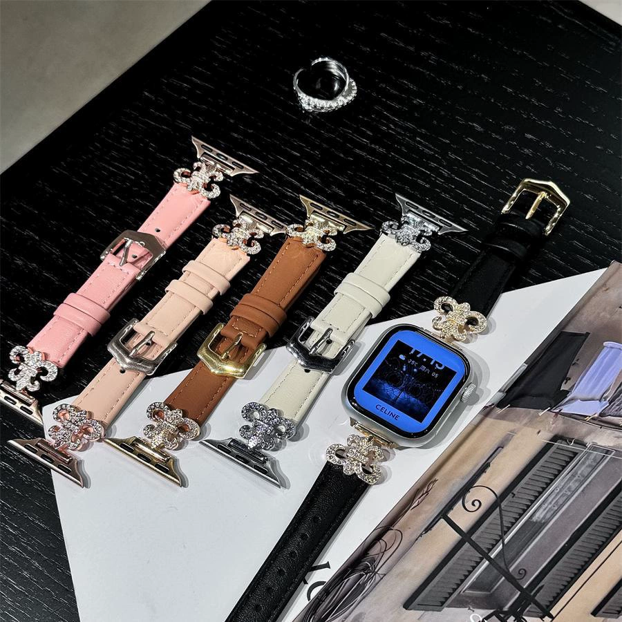 Панк стиль металлическая пряжка кожаный ремень подходит для Apple watch 10-го поколения iWATCH987654 поколения SE ниша