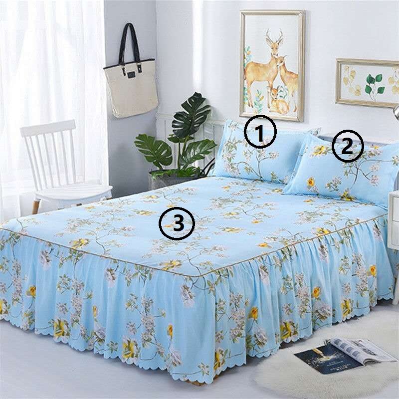 Bed skirt pillowcase 3 woolly bedsheet b...