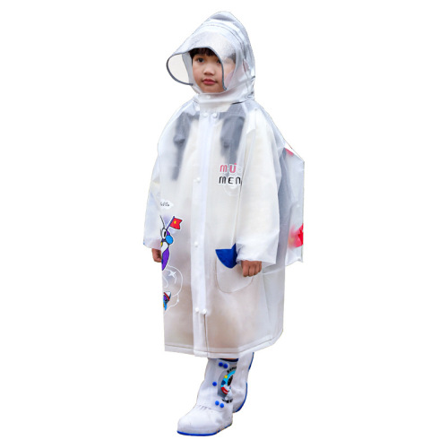Mu Meng children's raincoat boys and girls full body waterproof kindergarten primary school students special baby poncho with school bag bits