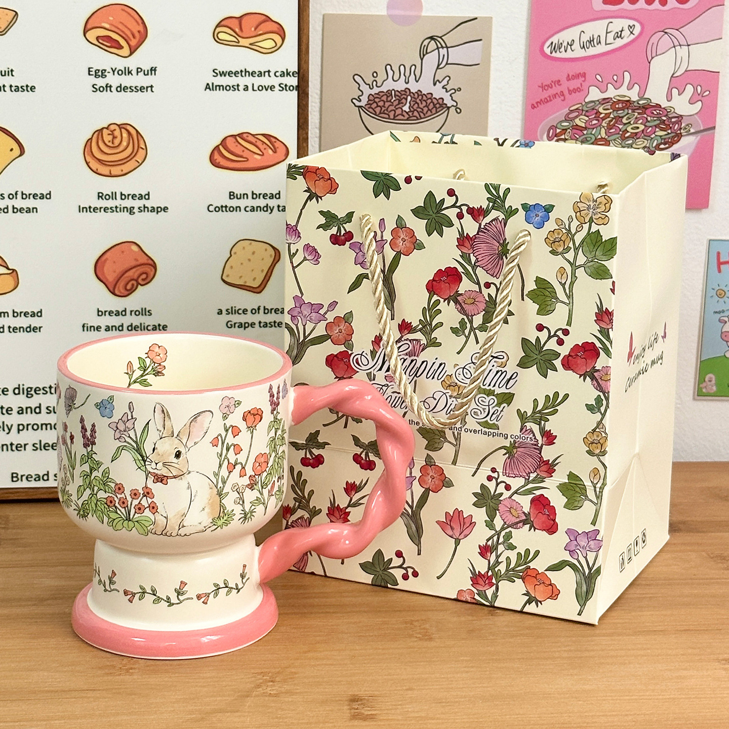 Tazas de cerámica con cucharas lindas copas de regalo de cumpleaños tazas de agua para niñas tazas de café de pareja de alto valor