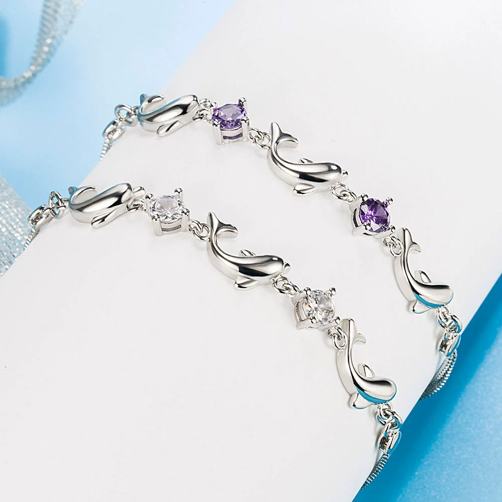 Jewelry, серебряный браслет с аметистом, цепочка для друга, подарок на день рождения