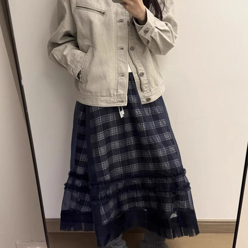 美式复古撞色领工装成衣落色水洗挺阔短夹克外套|undefined