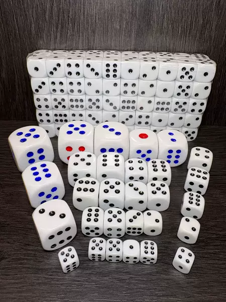 Rounded White 10Mm12Mm14Mm16Mm18Mm20Mm22Mm25Mm30Mm Acrylic Dice