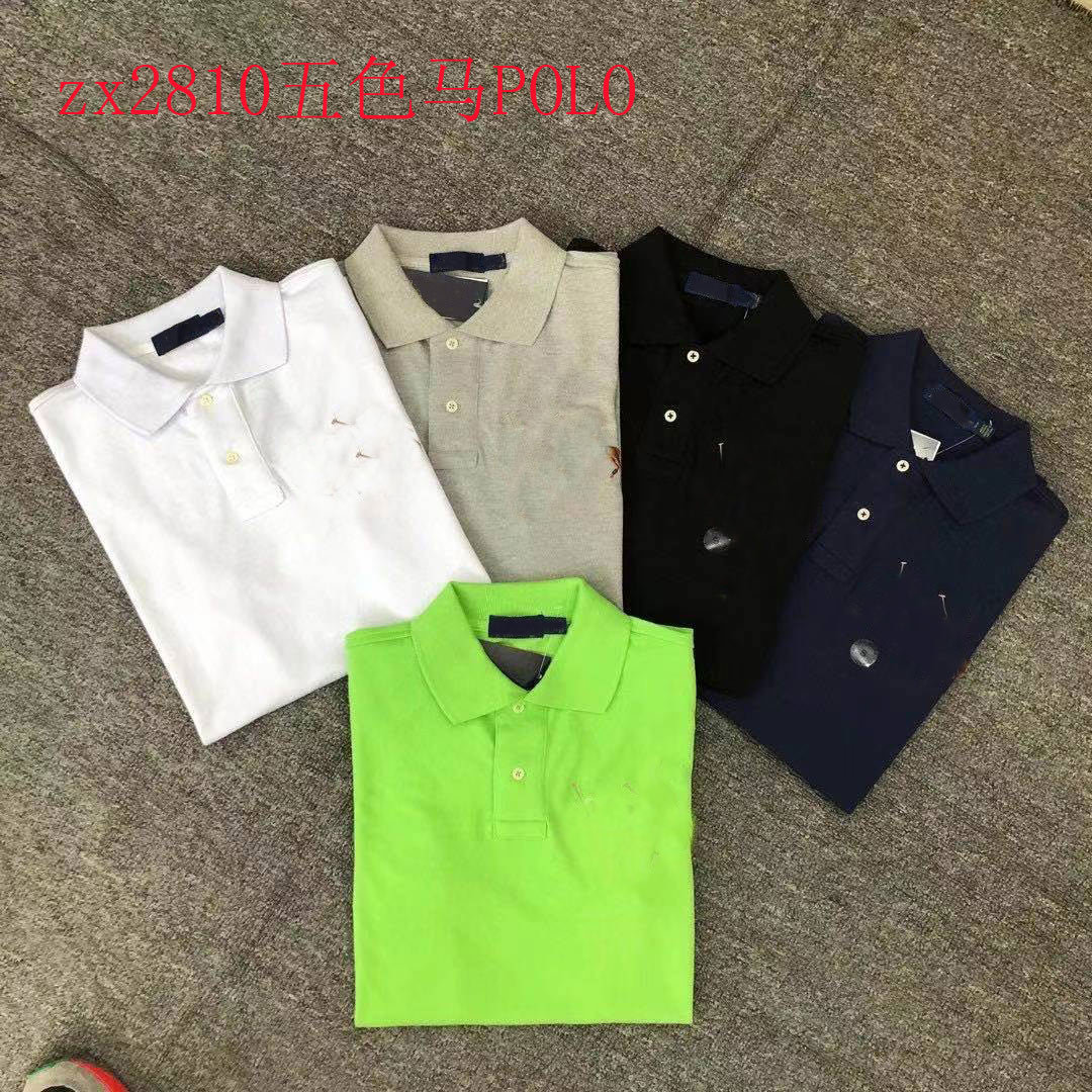 21上新款春夏装男修身绣花短袖po。lo衫T恤ZX2810|ru