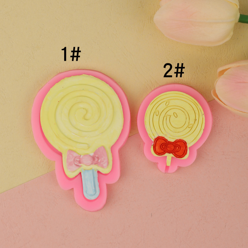 Grande y pequeño Lollipop silicona fondant cake molde para hornear DIY chocolate aromaterapia yeso decoración Accesorios