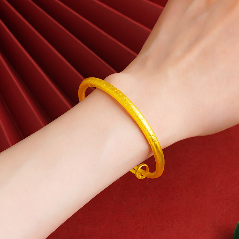 Pulsera de trébol de oro de Vietnam pulsera de bambú de aleación de cobre sin desvanecimiento de larga duración para mujer pulsera de oro de imitación joyería