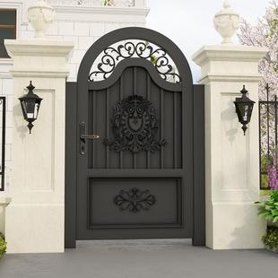Aluminum Alloy Courtyard Door Garden Door Outdoor Stainless Steel Villa Door B&B Iron Courtyard Door Single and Double Door
