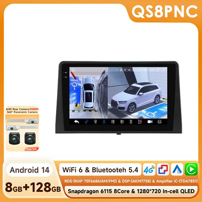 DVD Navigation Camera - support-360-without-camera-8128g-wifi4g-version-6115-carplay-eight-core-10inch-adapt-to-citroen-berlingo-2019-peugeot-partner-rifter