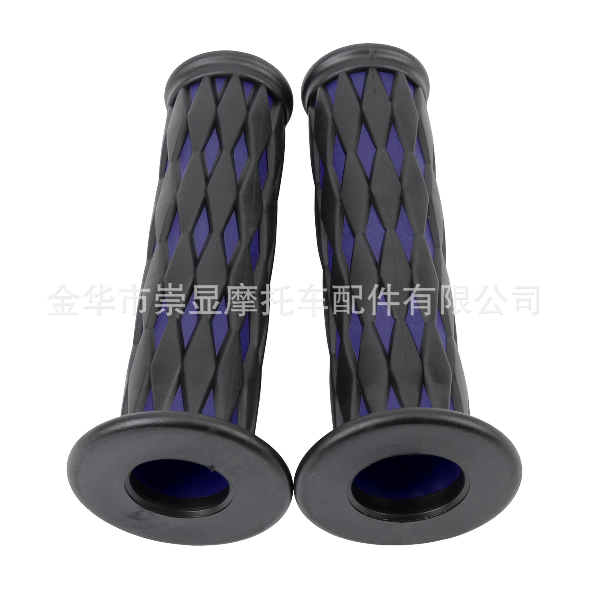 Factory Direct Sales of Motorcycle Electric Vehicle Modification Accessories, Two-Color Checkered Handlebar Soft Rubber Horn-Shaped Grip Covers for All Seasons, Wholesale