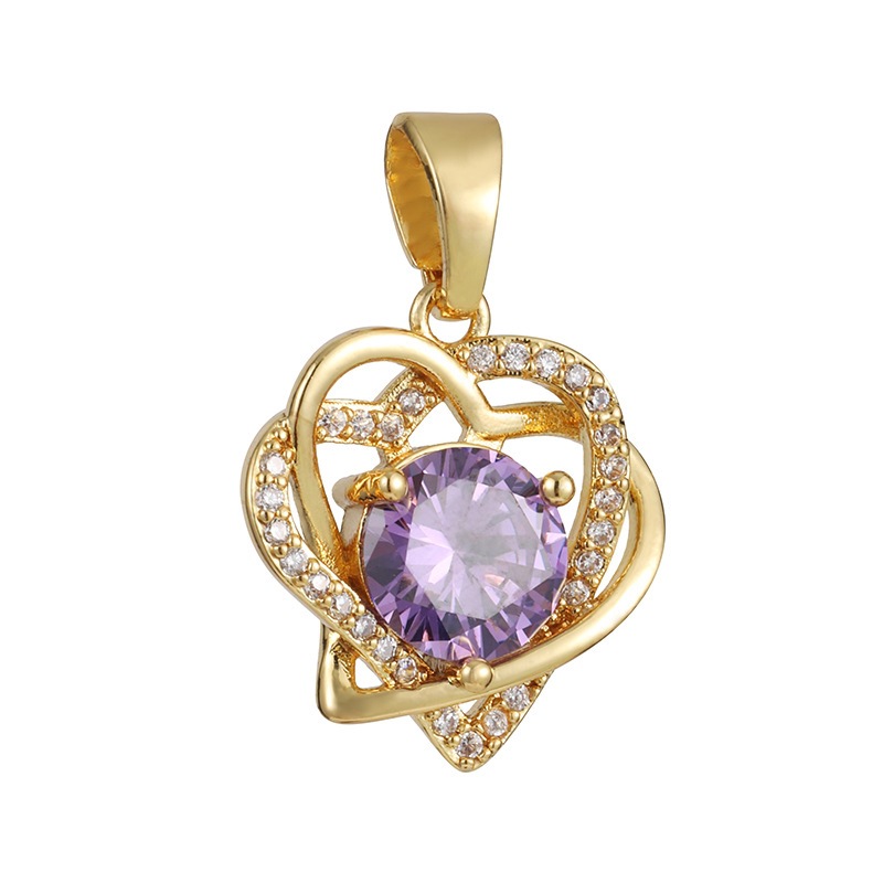 Joyas transfronterizas colgante de rubí esmeralda ligero de lujo accesorios de acero de titanio collar no decolor cadena clavícula