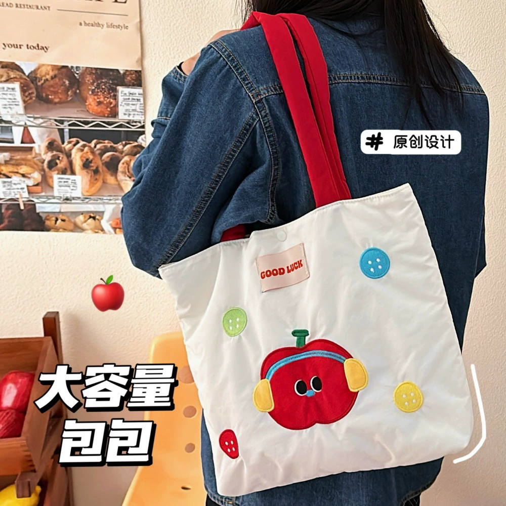 Сумка через одно плечо из льна, вышенная летняя tote, вместительная лёгкая 0,12 кг