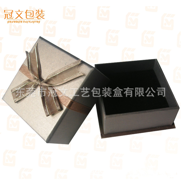 东莞厂家销售蝴蝶结托底耳钉盒戒指盒两套件收纳礼品盒首饰包装