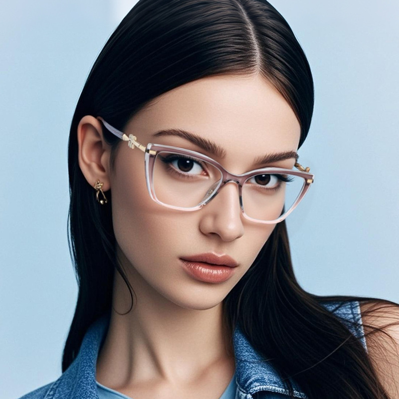 Cross-Border New Model Tr90 Anti-Blue Light Glasses Trendy Full-Frame Glasses European and American Fashion Women's Non-Prescription Glasses Wholesale in Stock Cross-Border New Model Tr90 Anti-Blue Light Glasses Trendy Full-Frame Glasses European and American Fashion Women's Non-Prescription Glasses Wholesale in Stock
