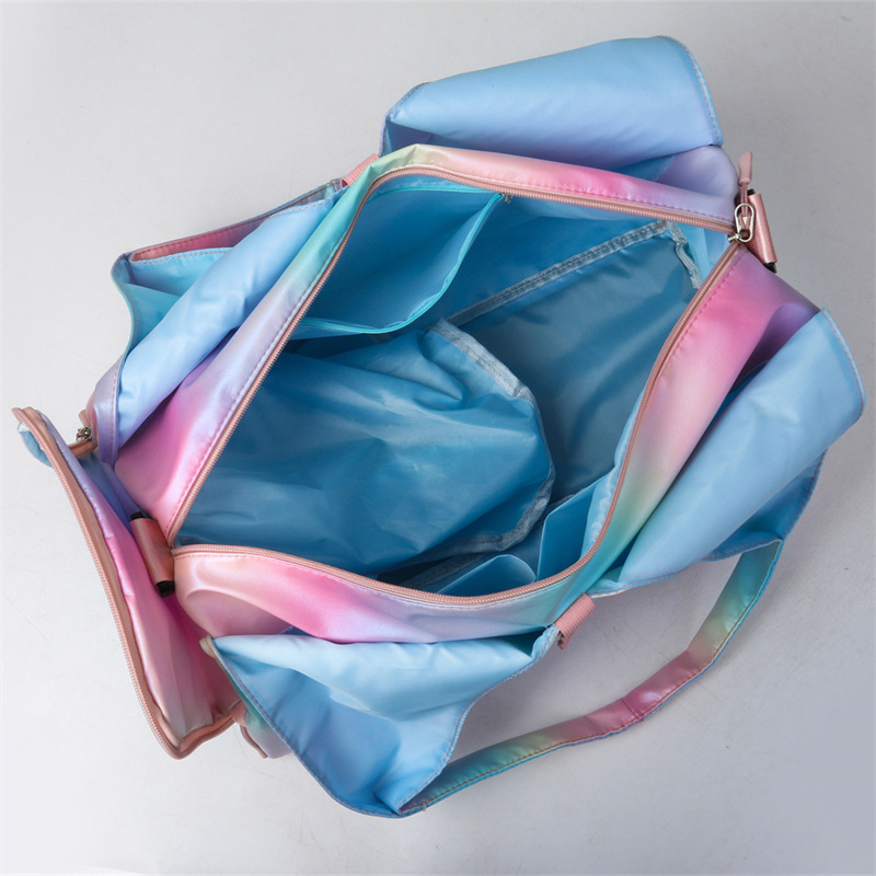 Venta caliente de comercio exterior, bolsa de viaje colorida de moda, bolsa de almacenamiento de equipaje de viaje al aire libre multifuncional, bolsa de yoga de fitness deportivo