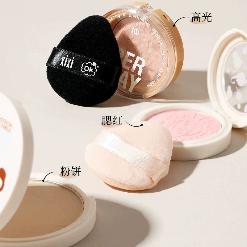 Double-sided sponge, loose powder, triangular makeup primer, soft softener