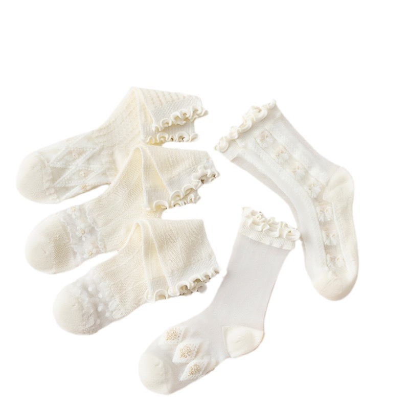 Children's summer thin glass socks