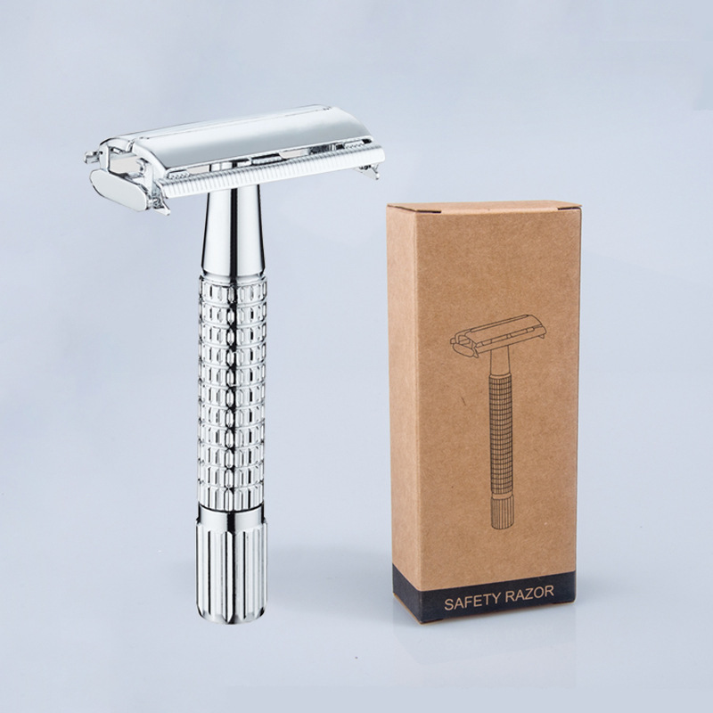 Dapeng Classic Stainless Steel Manual Razor Men's Butterfly Head Storage Box with Mirror Vintage Razor