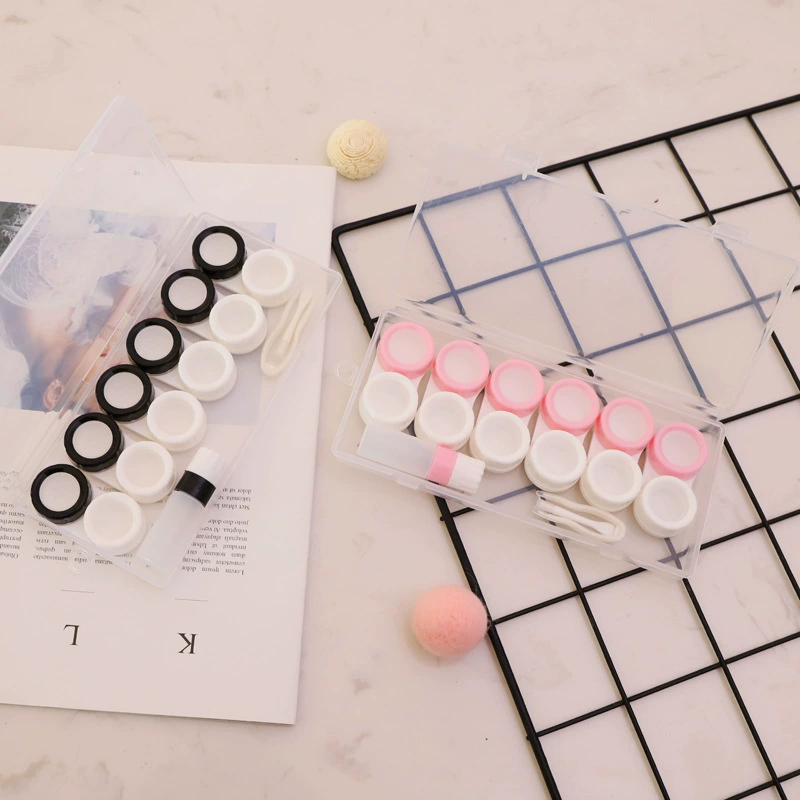 Transparent invisible glasses, handheld double storage box, simple and elegant design