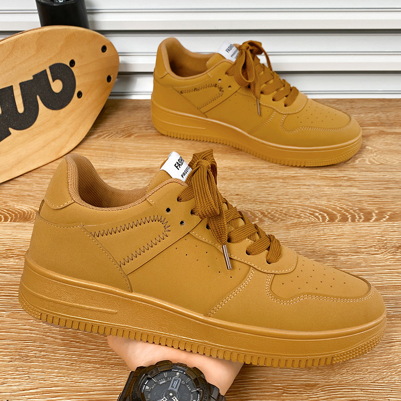 Zapatos de hombre populares en vivo Four Seasons Suede transpirable zapatos de tablero de herramientas zapatos de hombre Air Force N ° 1 zapatos casuales Retro