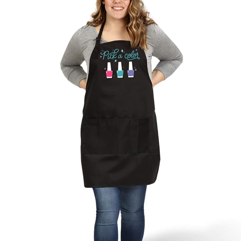 Transfronterizo Amazon poliéster delantal logotipo personalizado belleza manicura peluquería ropa de trabajo a prueba de manchas delantal al por mayor