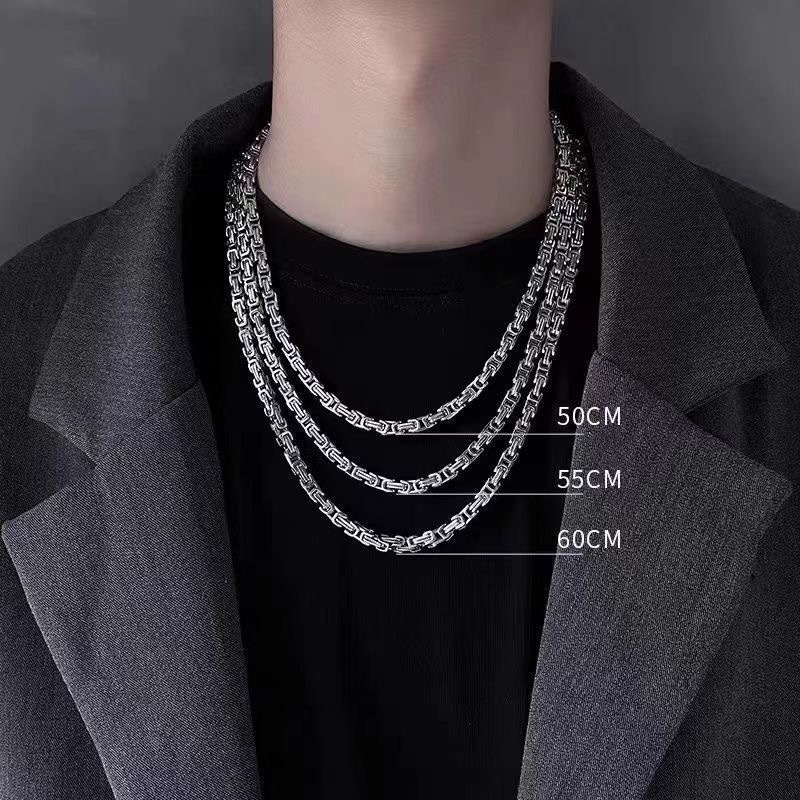 5mm 거친 황제 체인 45cm 긴 목걸이