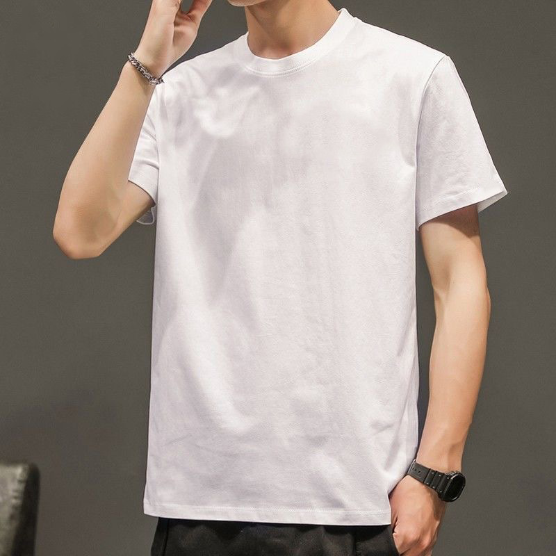 Camiseta de manga corta de cuello redondo de los hombres de la moda nacional Xingshi camiseta delgada de moda corta todo-fósforo ropa superior casual t de los hombres