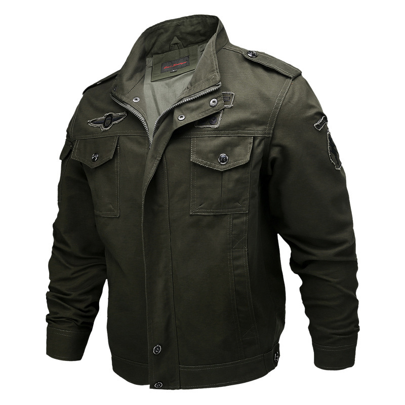 2023 primavera y otoño al aire libre chaqueta de hombre de mediana edad chaqueta de hombre chaqueta de algodón gran chaqueta de trabajo casual