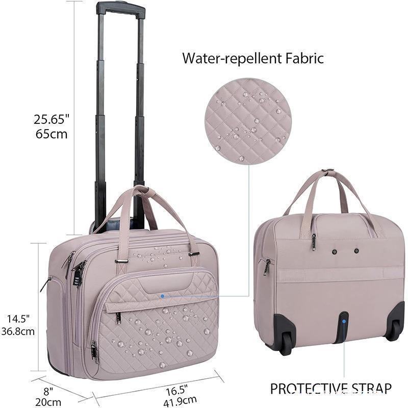 New Roller Laptop Bag Lady's Briefcase with Wheel Pull Rod 2 Wheeled luggage case