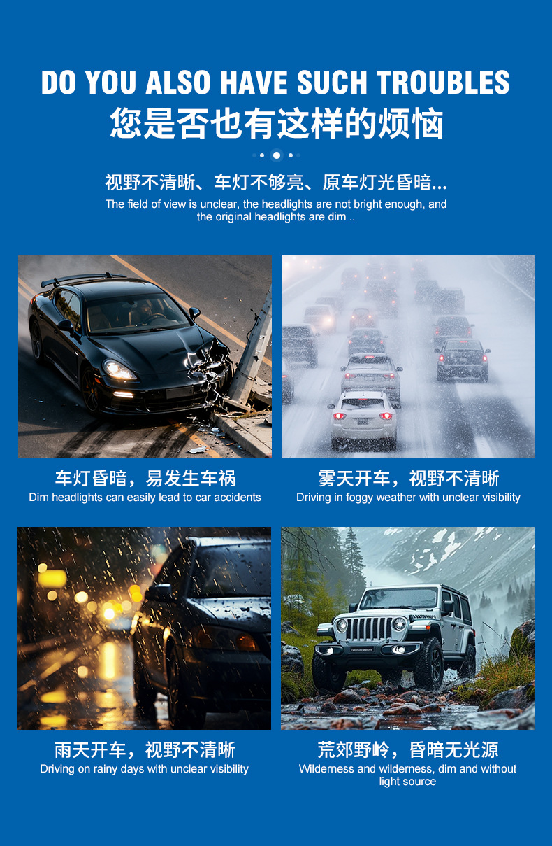 Supply adjustable roof lights roof spotlights fog lights supply external installation of combination lights