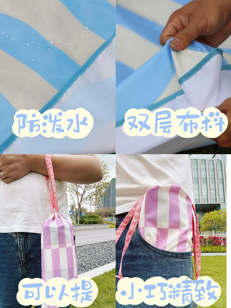 Double-sided waterproof handheld beach carpet for camping for picnic