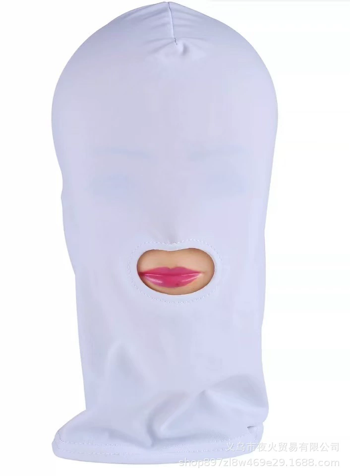 Adult polyester hood mask, multiple colors, full‑cover or eye/mouth openings