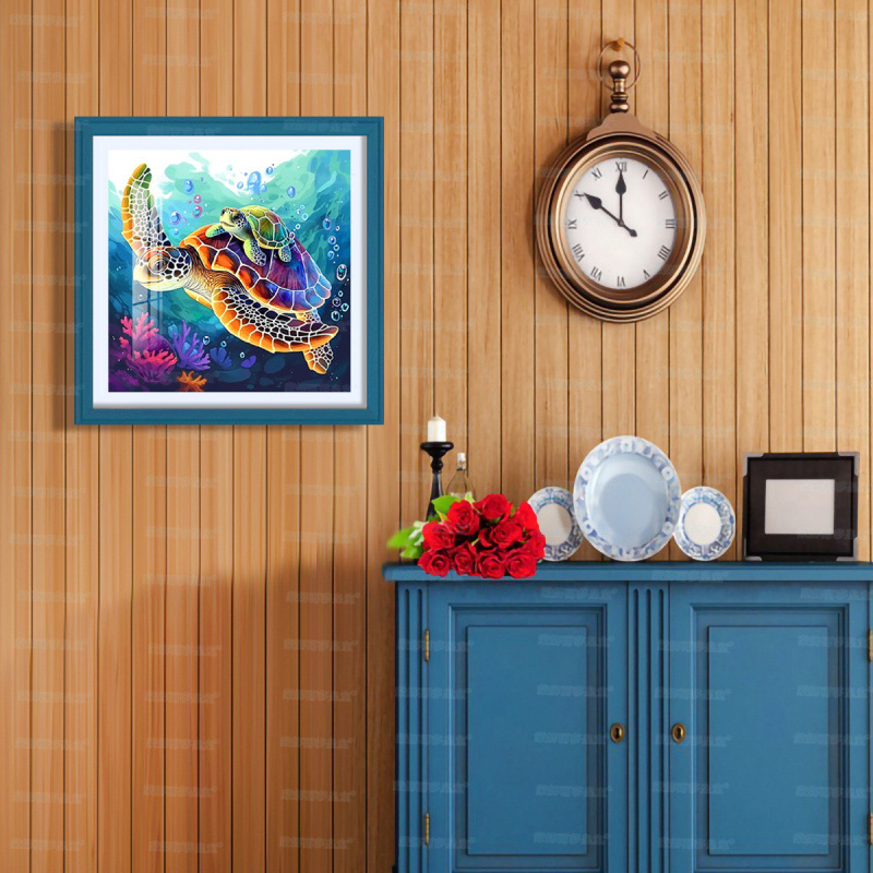 Mona Lisa real bordado cruzado tortuga moderna estética sueños marino sala de estar decoración de puerta de entrada bordado a mano image 4